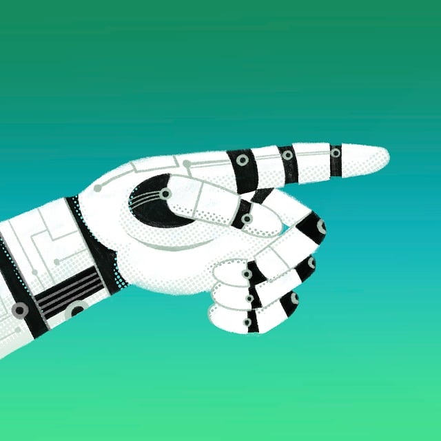 Free robot hand cybernetics illustration