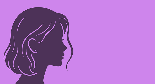 Free woman profile silhouette illustration