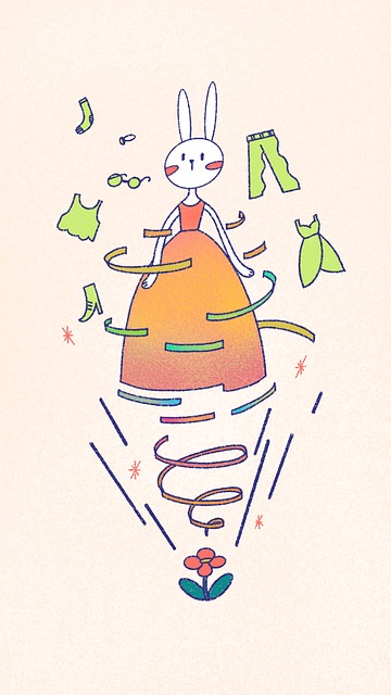 Free rabbit animation clothing illustration