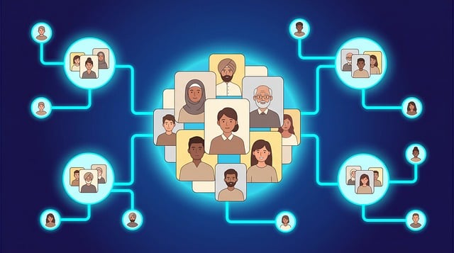 Free family tree connection community illustration