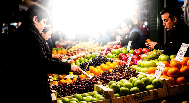 Free Market Fruit illustration and picture
