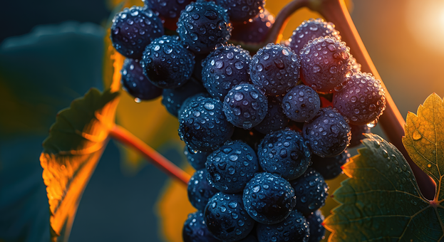 Free Grapes Dew Drops illustration and picture