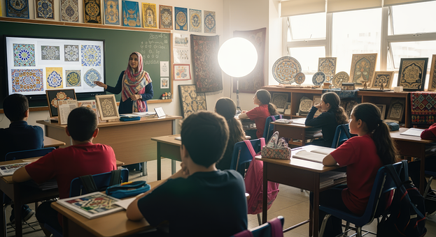 Free Classroom Art Lesson illustration and picture