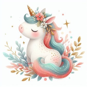 Eenhoorn, Mythisch Paard, Schattig