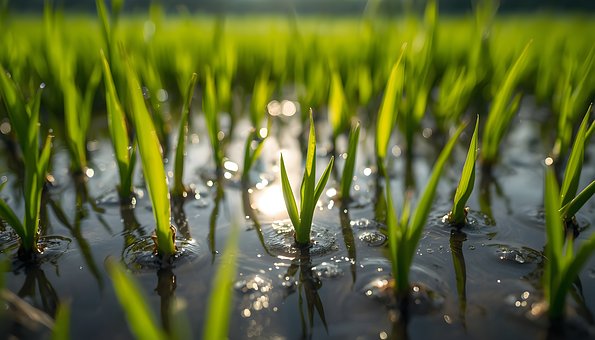 Free Rice Field Macro Photography illustration and picture