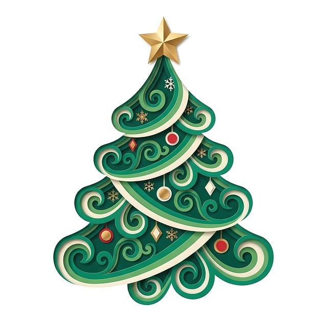 Free christmas tree decor star illustration