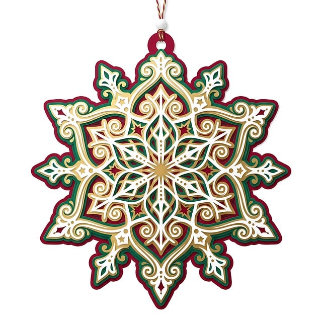 Free snowflake decoration christmas illustration
