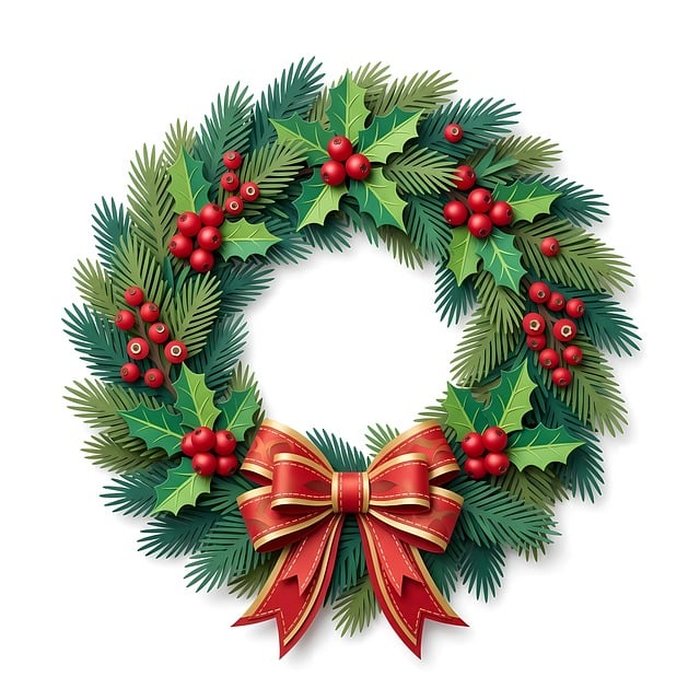 Free wreath christmas winter decoration illustration