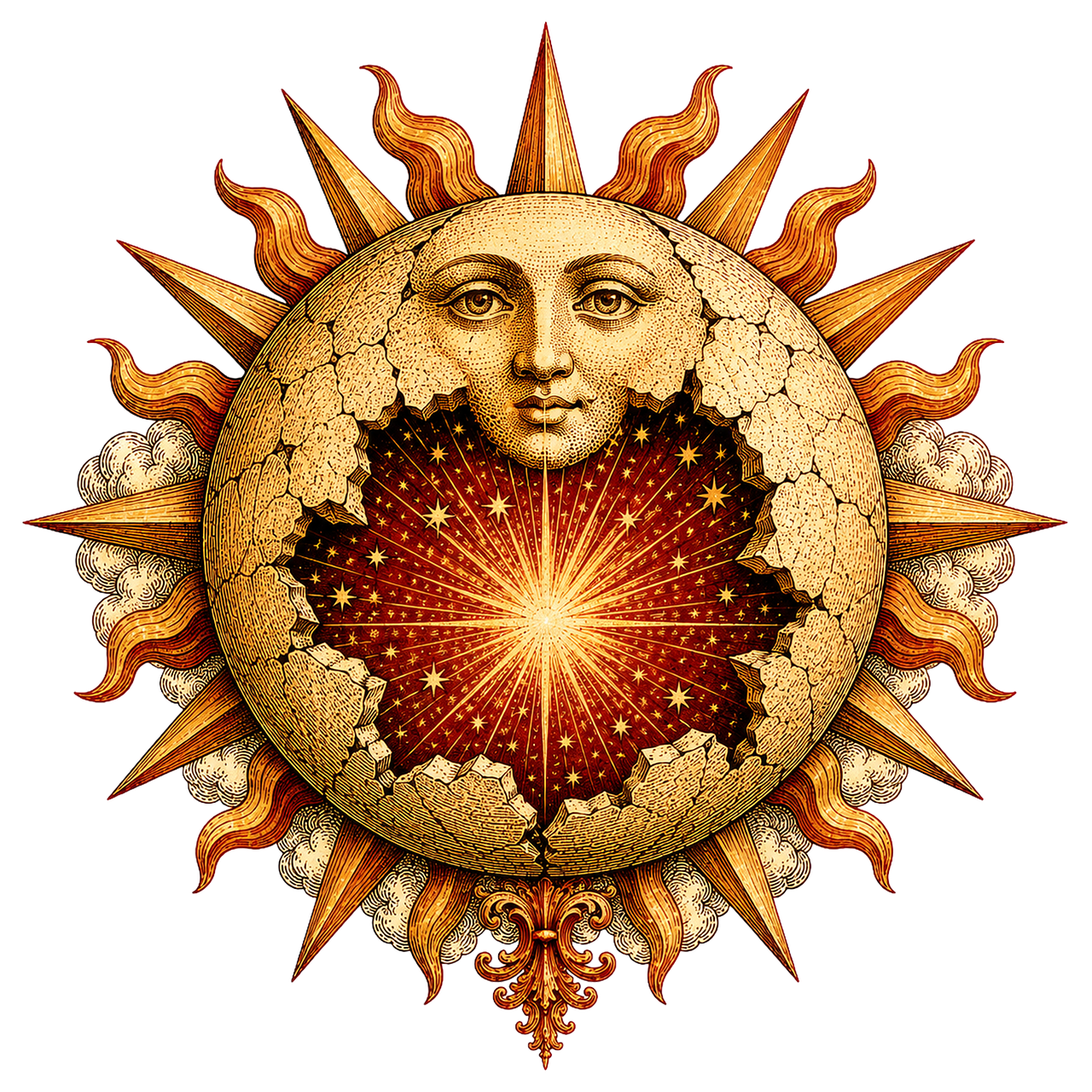 Free ai generated sun celestial illustration
