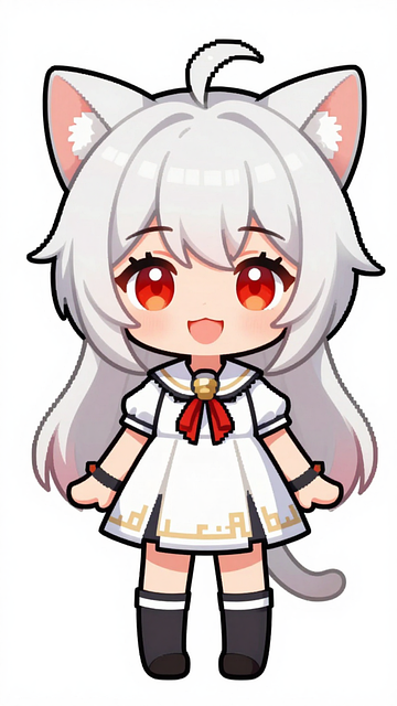 Free Kitten Girl illustration and picture