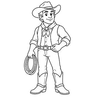 Free Cowboy Drawing illustration and picture