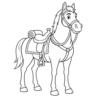Free Horse Black And White illustration and picture