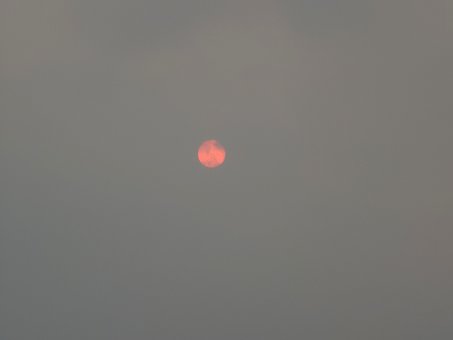 Sol, Røg, Solnedgang, Himmel, Rød, Dis