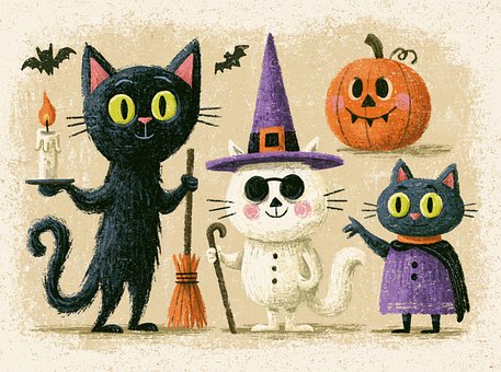 Free Cat Black Cat illustration and picture