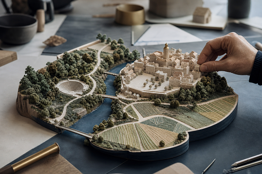 Miniatura, Modelo, Arquitetura, Cidade