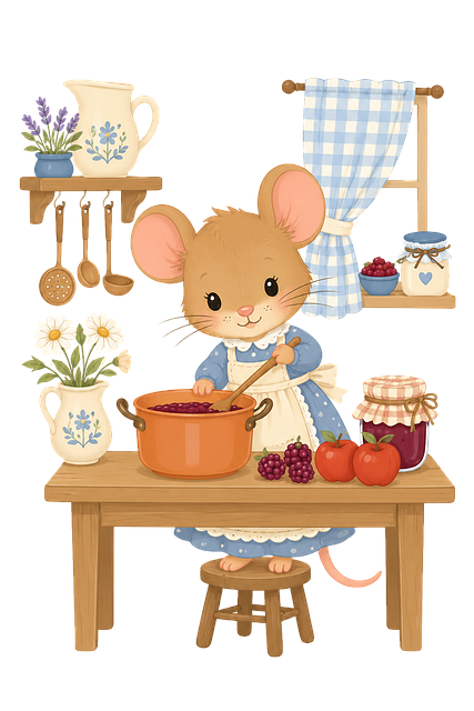 Free mouse jam preserves illustration