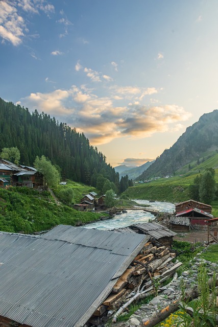 Tal, Natur, Landschaft, Berge, Dorf