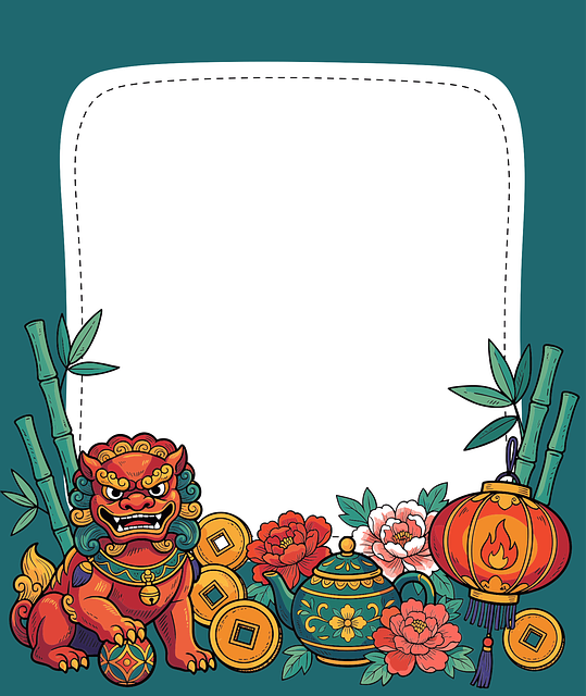 Free chinese new year lunar new year foo dog vector