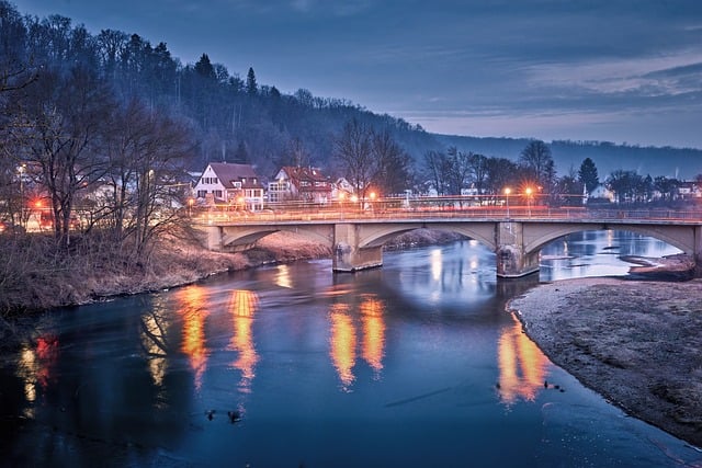 Free River Night photo and picture
