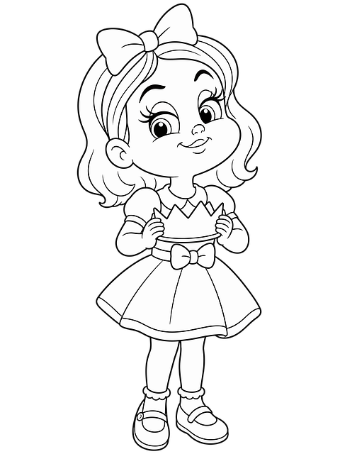 Free Cartoon Character Little Girl illustration and picture