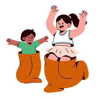 Corrida De Saco, Crianças Brincando