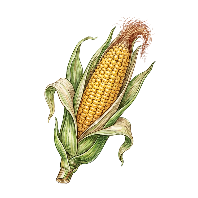 Free corn watercolor pastel color illustration