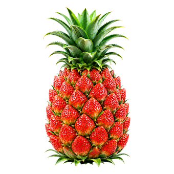 Híbrido, Fruta, Abacaxi, Morango