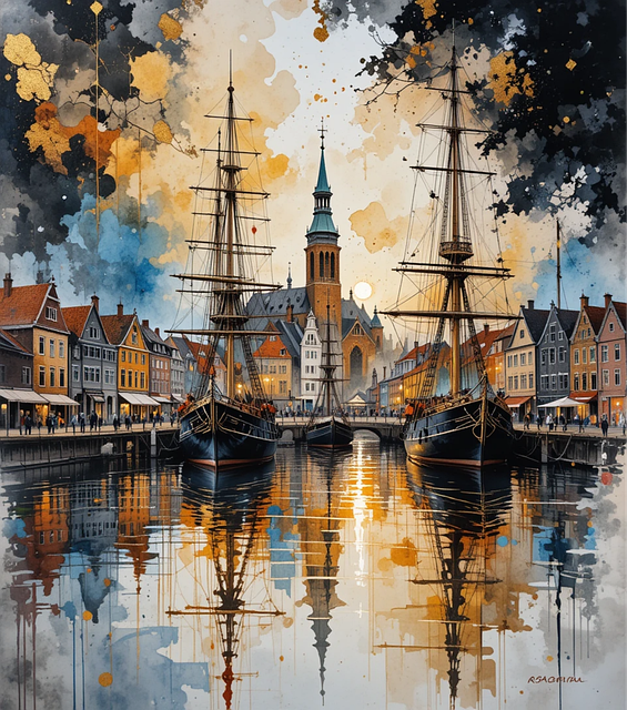 Free Harbor Boat illustration and picture