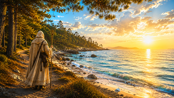 Free Coast Sunset illustration and picture