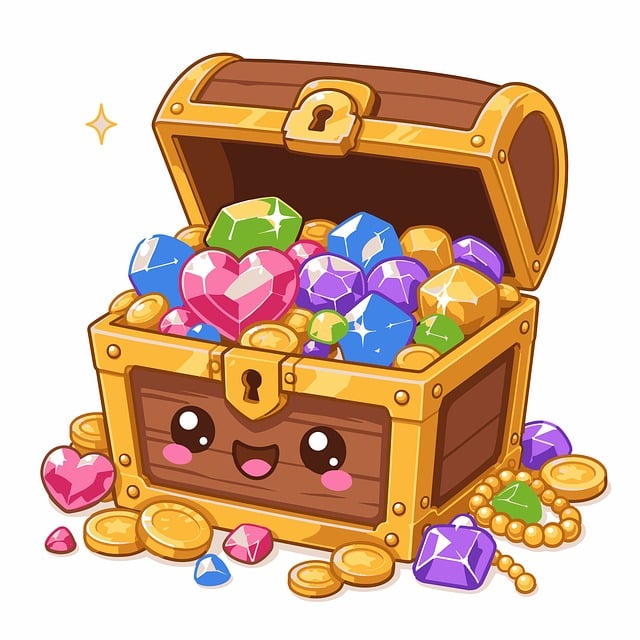 Free treasure chest gemstones gold vector