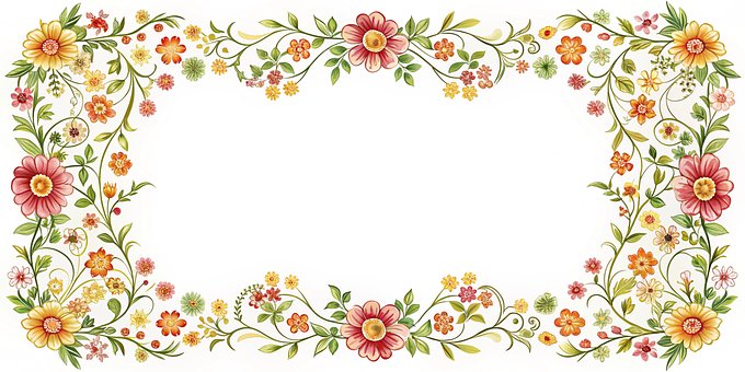 Free Floral Border Frame photo and picture