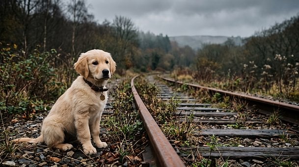 Free Golden Retriever Puppy illustration and picture