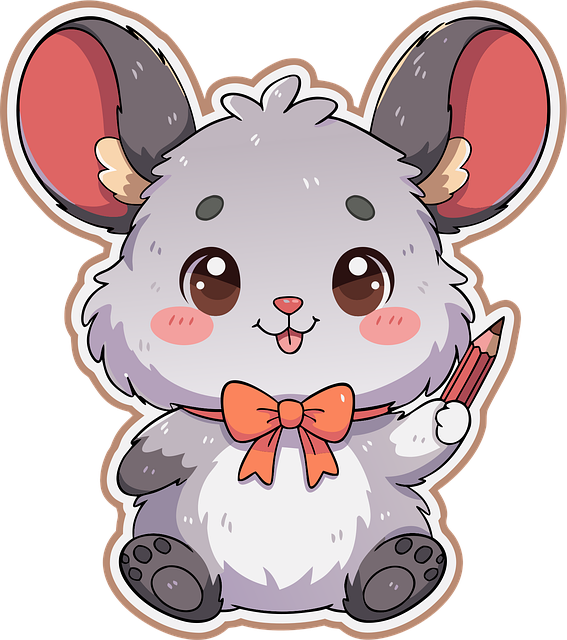 Free Rabbit Sticker vector and picture