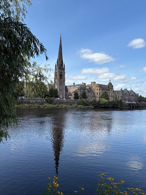 Perth, Escócia, Igreja, Prédio, Rio