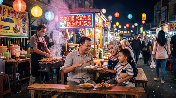 Indonesien, Markt, Nachtmarkt