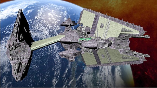 Free Space Spaceship illustration and picture