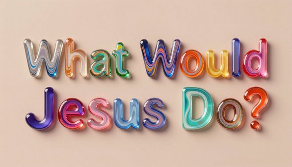 Free What Would Jesus Do Colorful Text illustration and picture