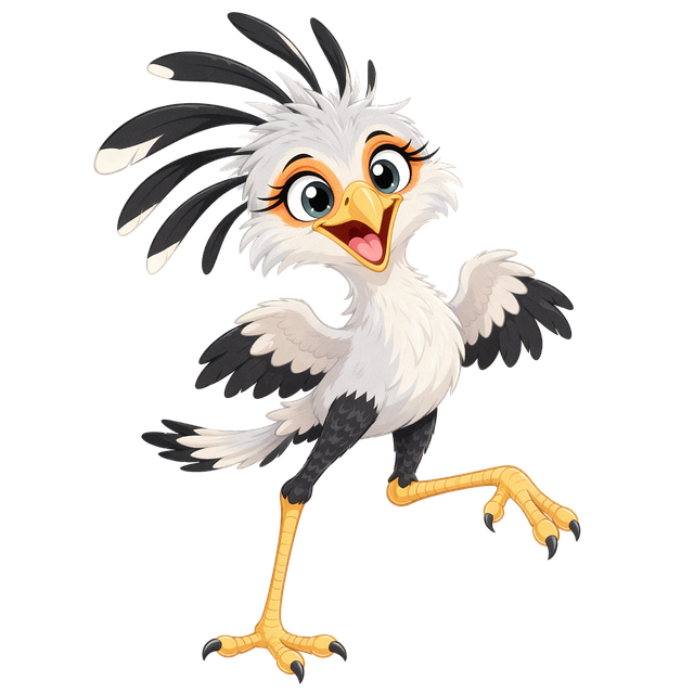 Free bird cartoon cheerful illustration