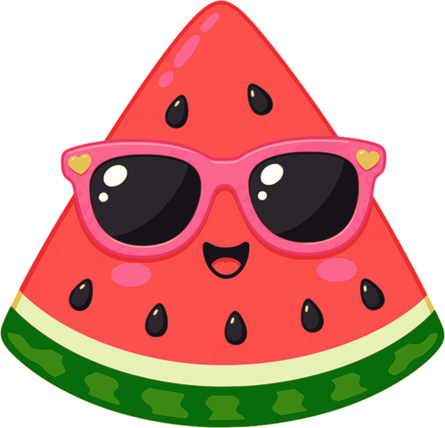 Free cute watermelon slice illustration