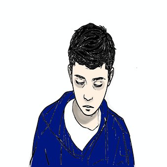 Free Portrait Sad illustration and picture