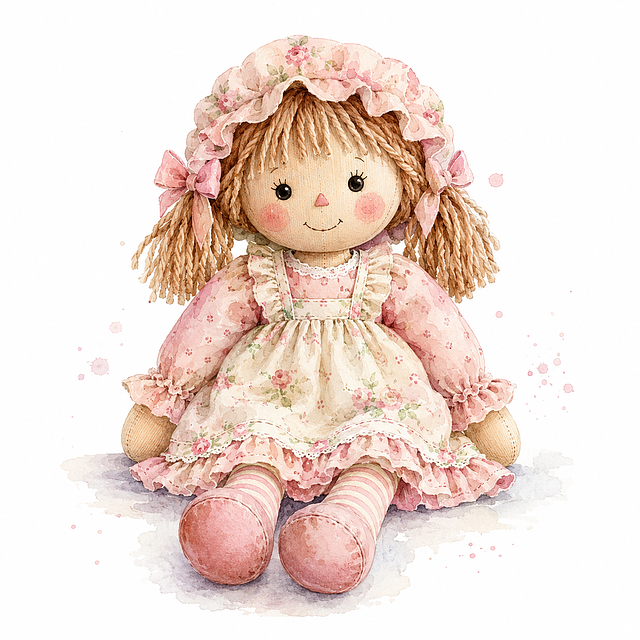 Free doll rag doll toy illustration