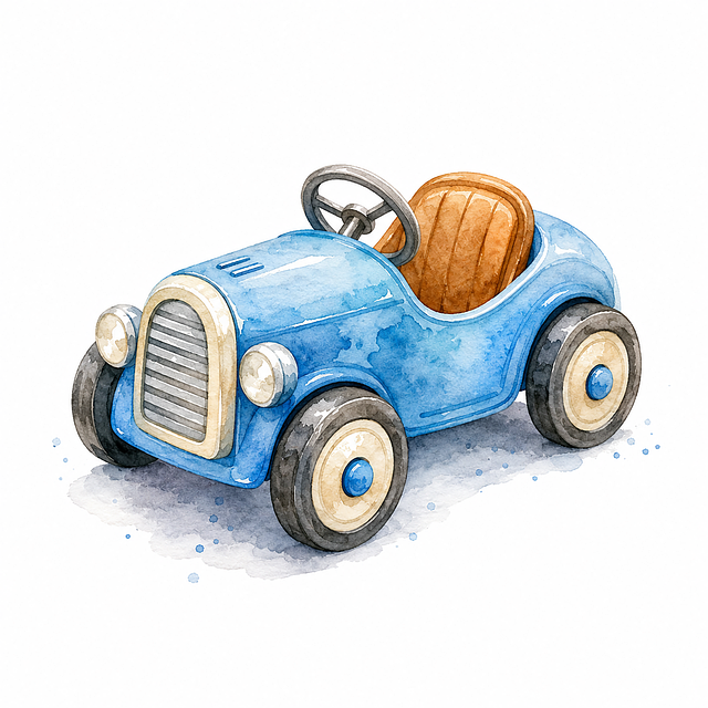 Free blue toy retro illustration