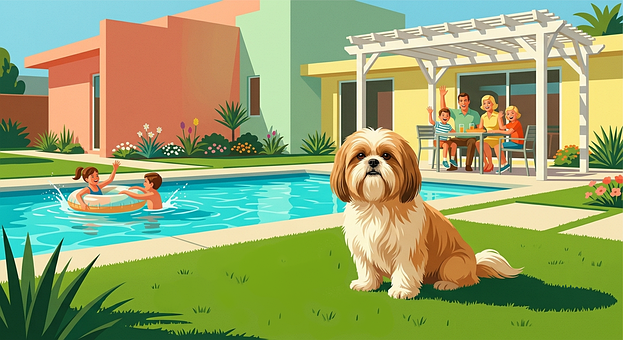 Free Dog Shitzu illustration and picture