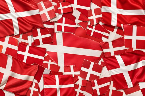 Dansk Flag, Danmark, Rød Og Hvid