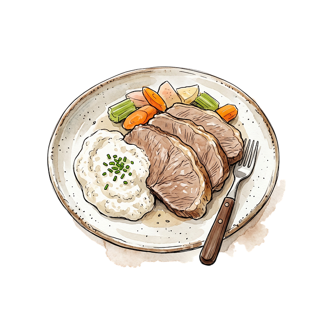 Free roast mashed potatoes illustration
