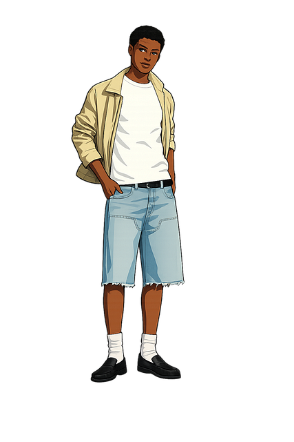 Free young man casual fashion street style illustration