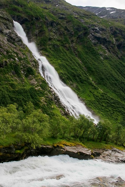 Free Waterfall Mountain Landscape photo and picture