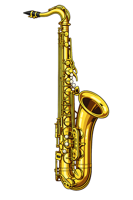 Free saxophone musical instrument golden saxophone vector