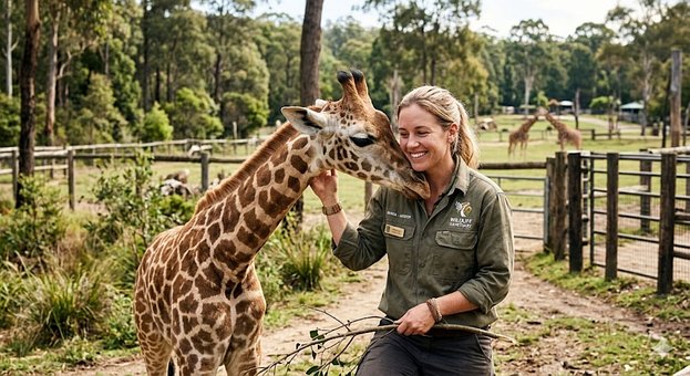 Free Giraffe Wildlife illustration and picture