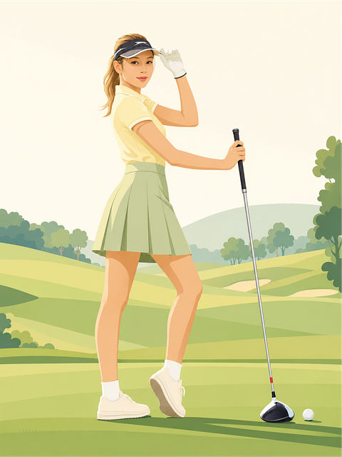 Kvinde, Golfspiller, Golf, Golfbane